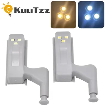 KuuTzz LED 내부 힌지 램프, 캐비닛 유도 조명, 옷장 찬장 센서 조명, 범용 침실 주방 옷장 야간 램프