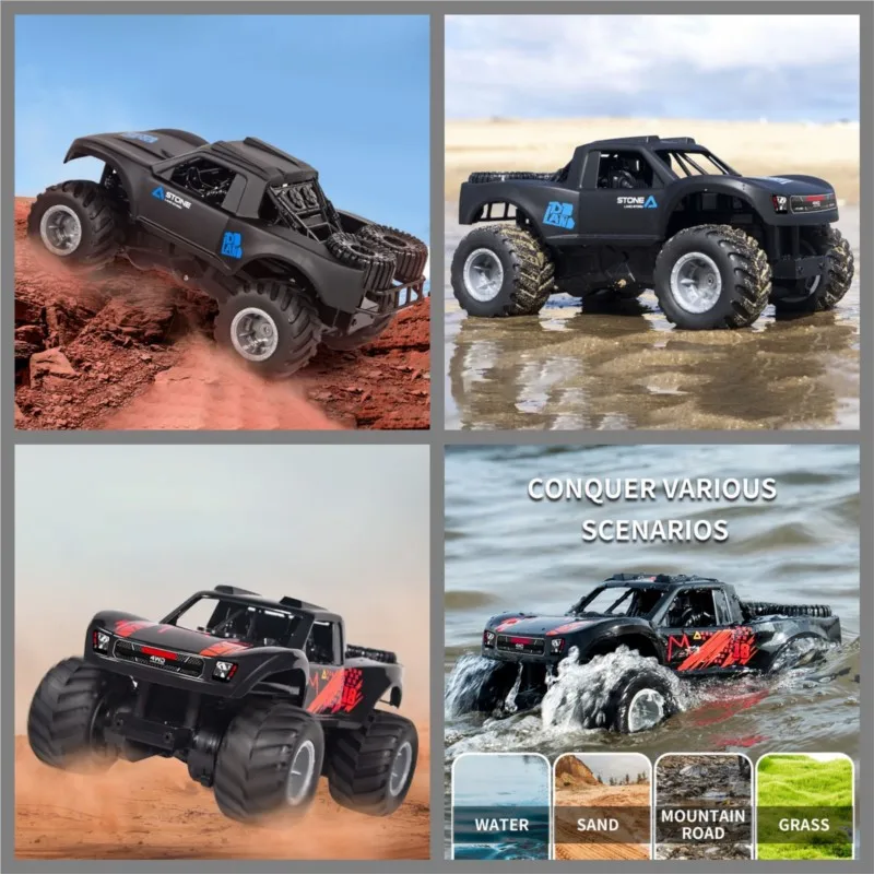 Veicolo Anfibio RC 1/16 Q156, Telecomandato 2.4Ghz, Trazione Integrale, Modello da Arrampicata, Rotazione a 360°, Auto Acrobatica Impermeabile - immagine 6