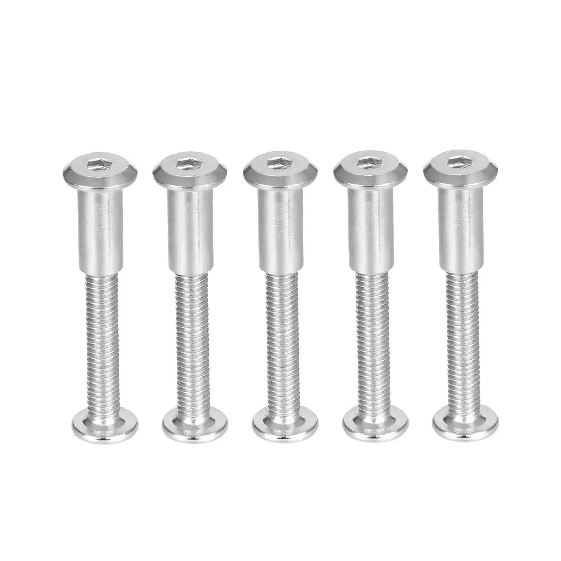 

Screw Post Fit for 5/16"(8mm) Hole Dia, Male M6x60mm Belt Buckle Binding Bolts Leather Fastener Stainless Steel 5 Sets