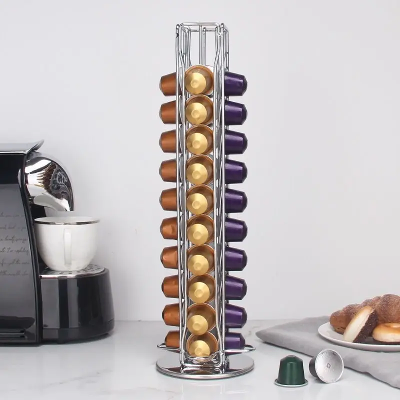 Soporte de torre para cápsulas de café Nespresso, dispensador compatible  con filtro de café, nuevo estilo - AliExpress