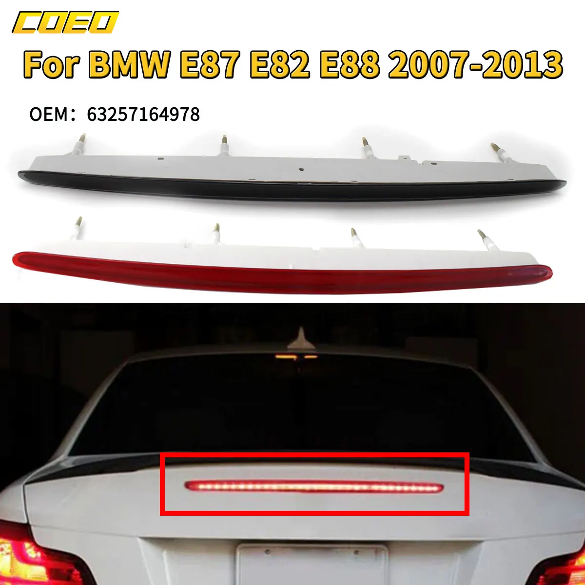 Terza Luce Di Arresto Del Freno Per Bmw Serie 1 E87 E82 E88 2007-2013 63257164978 Led Di Alto Livello