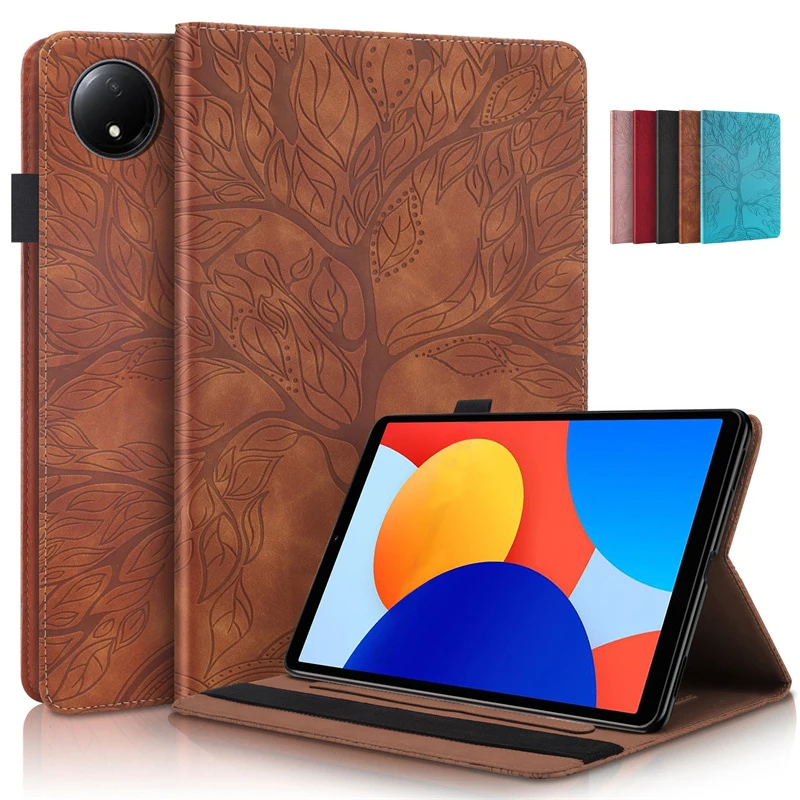 Premium Embossed Tree PU Leather Flip Cover