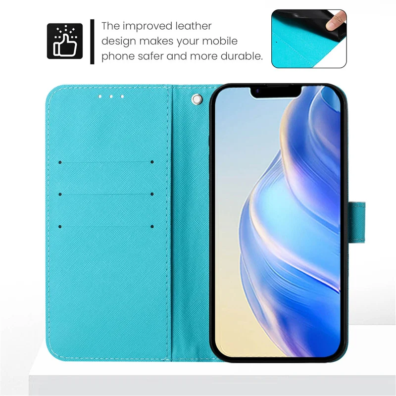 Elegant Marble Design Leather Wallet Flip Cover Case
