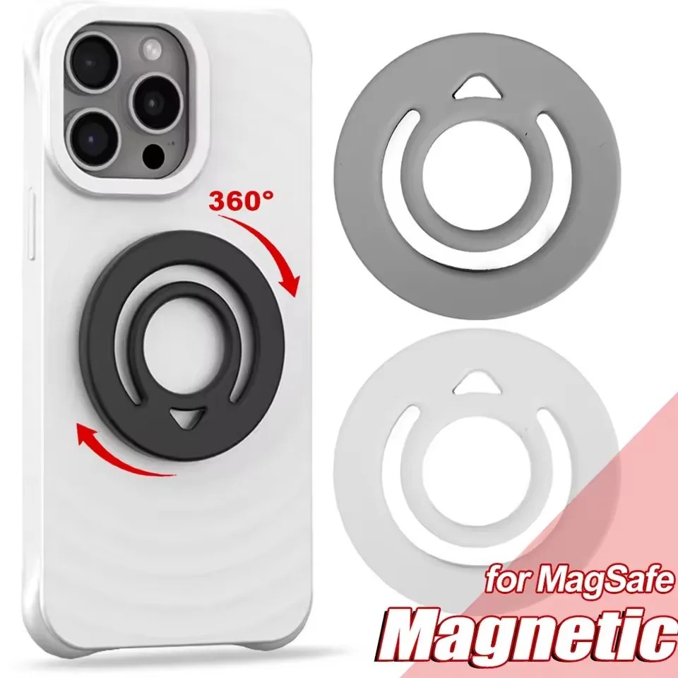 Universal Magnetic Silicone Finger Ring Grip - Strong Magnet Circular Phone Holder with Ring Shape Design