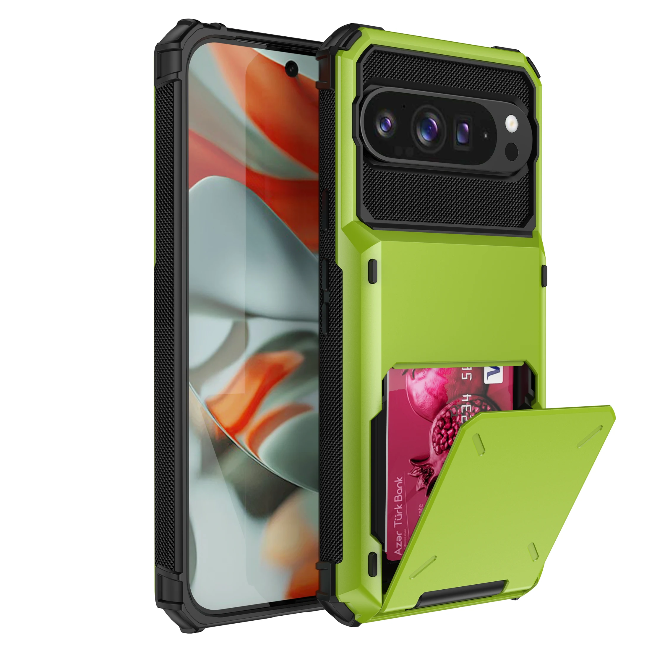 Shockproof Protective Case with Credit Card Holder Slot and Large Storage Capacity