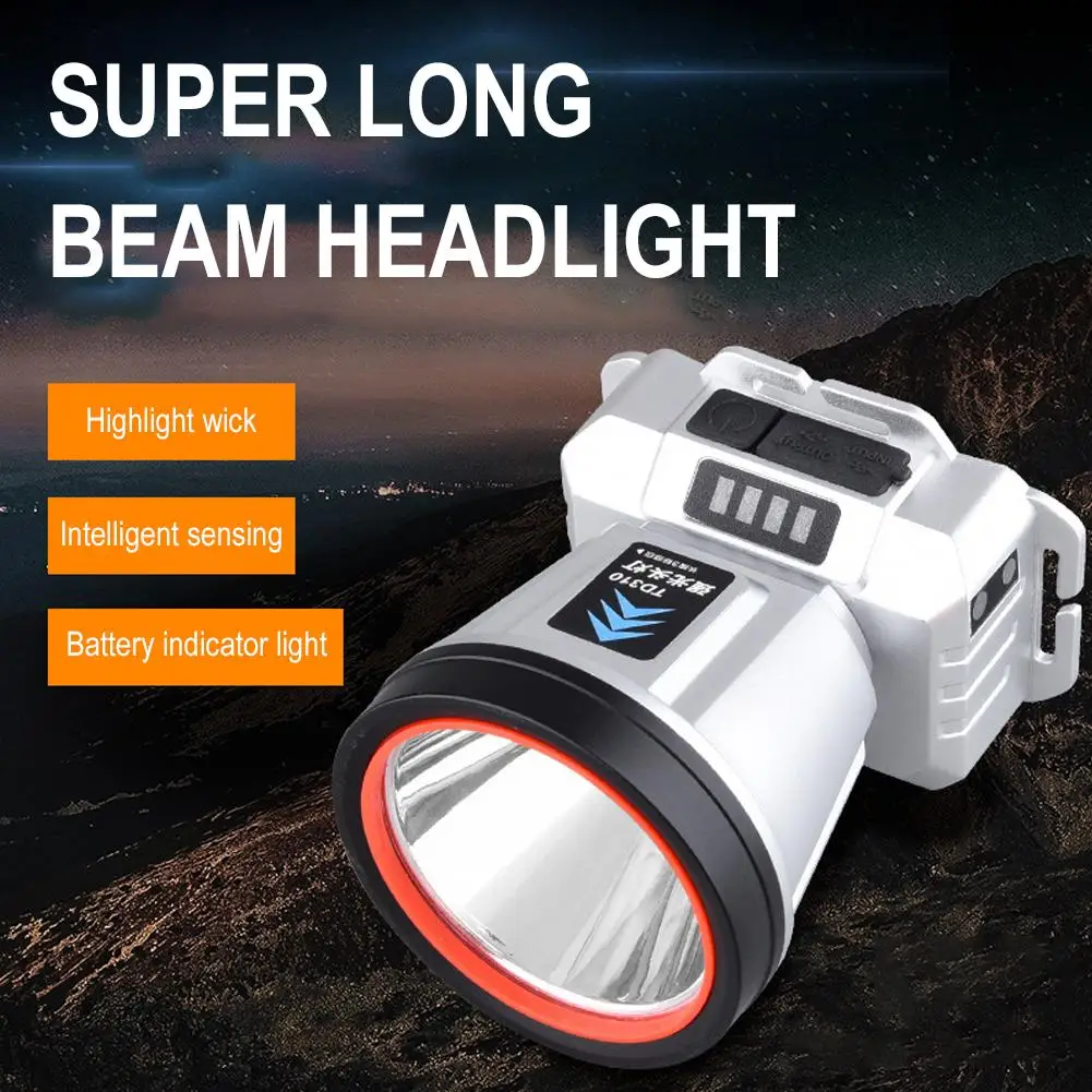 

Motion Sensor Headlamp Headlight USB Rechargeable Portable Super Lantern Fishing Outdoor Camping Flashlight Head Bright Wor U0D1