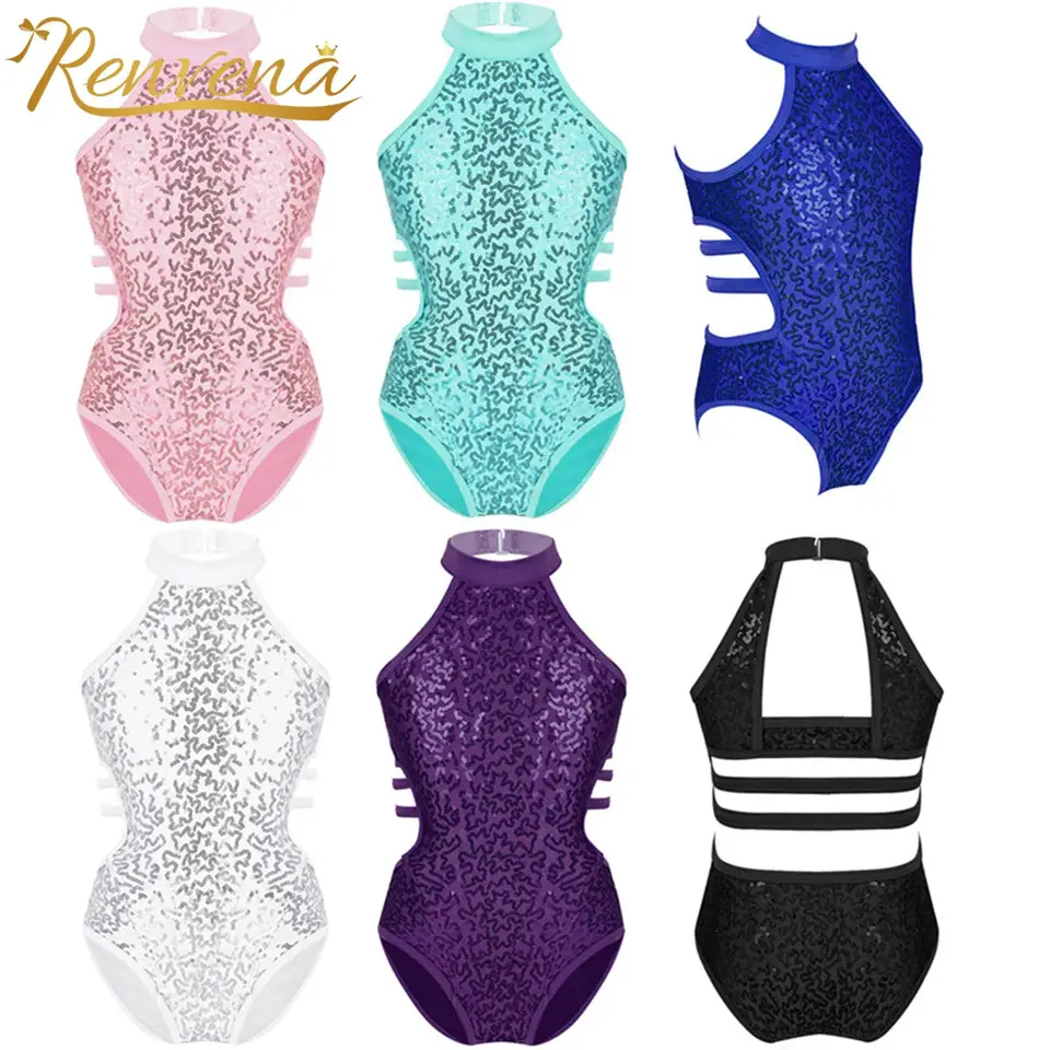 Body Danza Classica Bambina Con Strass - Senza Maniche, Rete, Per Ginnastica E Ballo - Foto 3