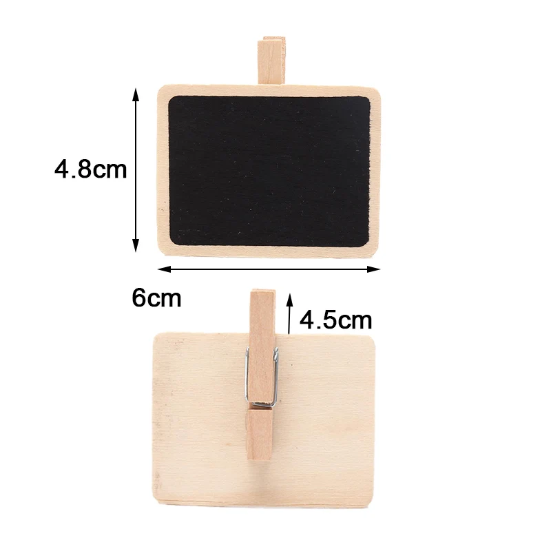 10 Pezzi Mini Lavagnette in Legno con Clip per Messaggi e Note, Decorazione per Casa e Negozio