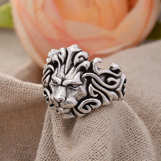 Gold Signet Ring With Lion Design | Classy Men Collection