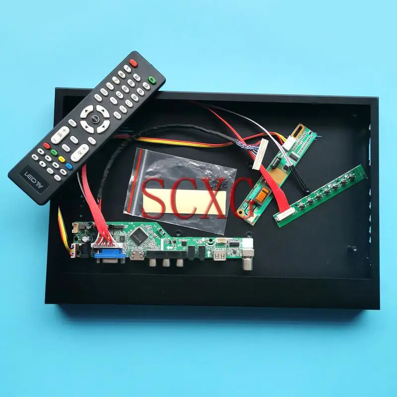 

For LP141WX1-TL01/TL02/TL03/TL06 Analog TV Driver Board+Metal Case VGA HDMI-Compatible USB 1CCFL 1280*800 Kit 14.1" LVDS 30 Pin