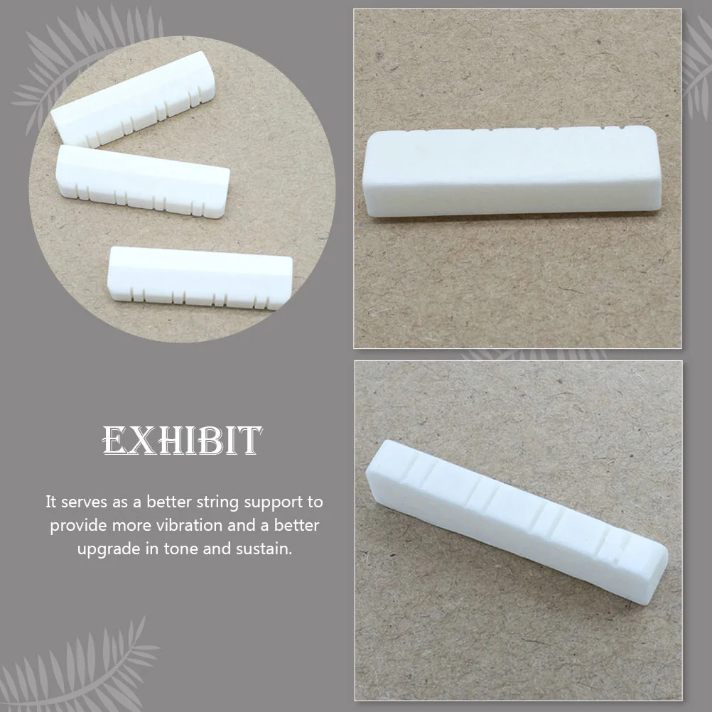 Mandolin Pillow Ox Bone Nut Bridge Nuts Accessories 3 Pcs Guitar Beef Adjustment