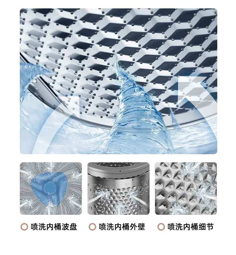 Fully automatic washing machine for home small rental dormitory large capacity with integrated drying and washing 5