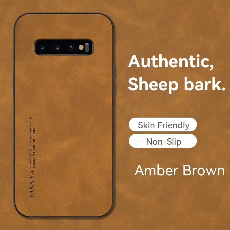S 10 9 8 Luxury Vintage Sheepskin Leather Case For Samsung Galaxy S10 S9 S8 Plus 5g Men Business Retro Back Cover S10plus S9plus_voghion.com