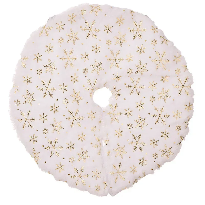 thumbnail image 1 of Faldas para árbol de Navidad de 38 cm, minialfombra de felpa con forma de estrella y copo de nieve, alfombra suave para decoración de árbol de Navidad, suministros para fiestas de Año Nuevo y hogar, 1 of 5
