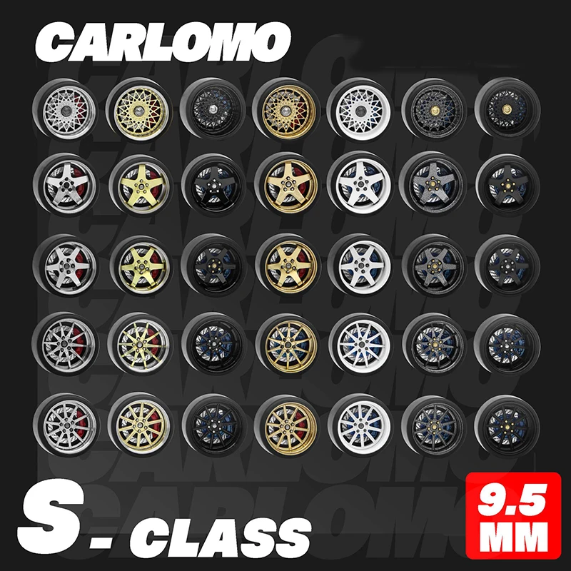 Carlomo164HotWheelsSClassWheelsWithRubberTiresBrakeDisc