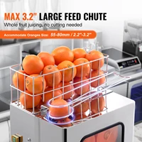 SucceBuy Presse-Orange Commercial Machine120W Extracteur de Jus Automatique Presse-Orange en Acier Inoxydable 20 Oranges/Minute 3