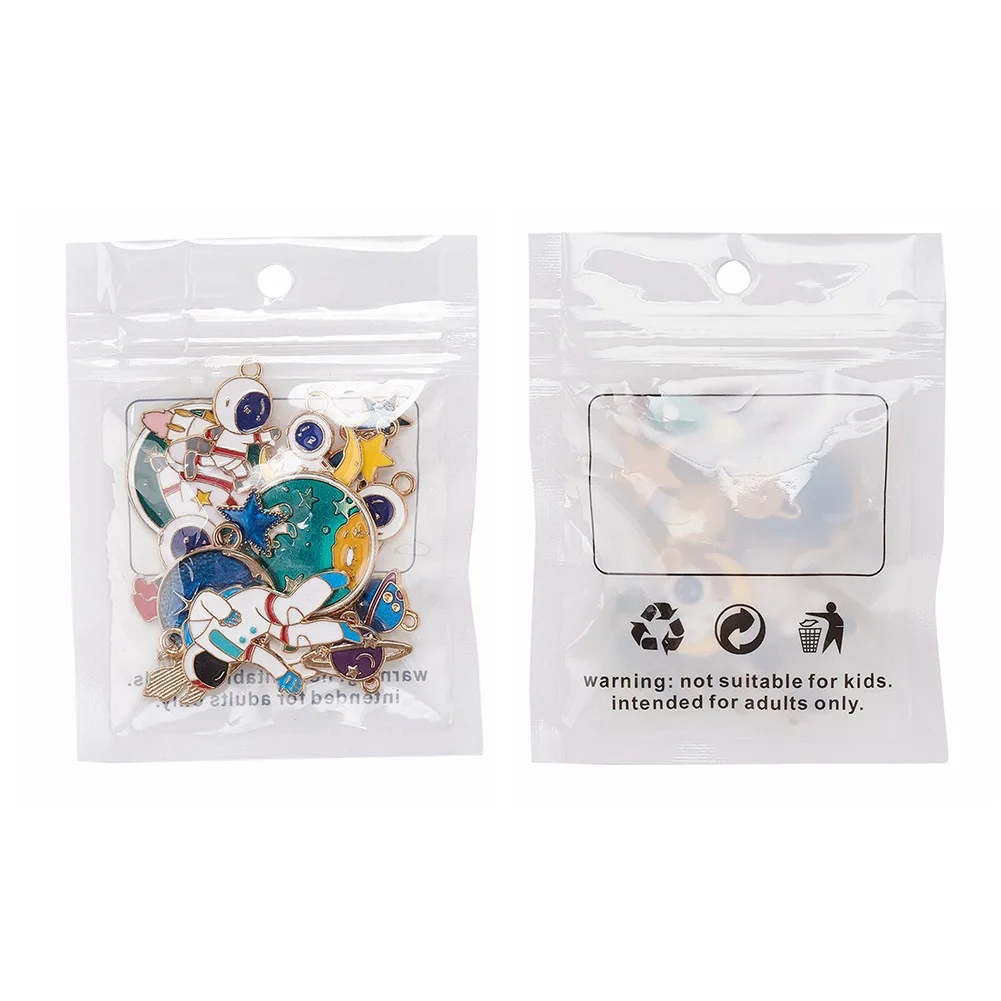 Mix 20pcs Space Astronaut Universe Enamel Charms For DIY Earrings Necklace Bracelet Pendants Jewelry Making Handmade Craft