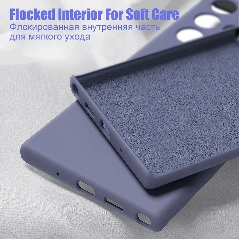 New Upgraded Liquid Silicone Phone case For Samsung Galaxy S24 S23 S22 S21 S20 Ultra Plus A34 A54 5G Soft Shockproof Cover