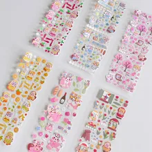 

1Pc Ins Kawaii Cartoon Laser Shiny Sticker DIY Scrapbooking Card DIY Diary Album Collage Material Stationery Decorative Stickers