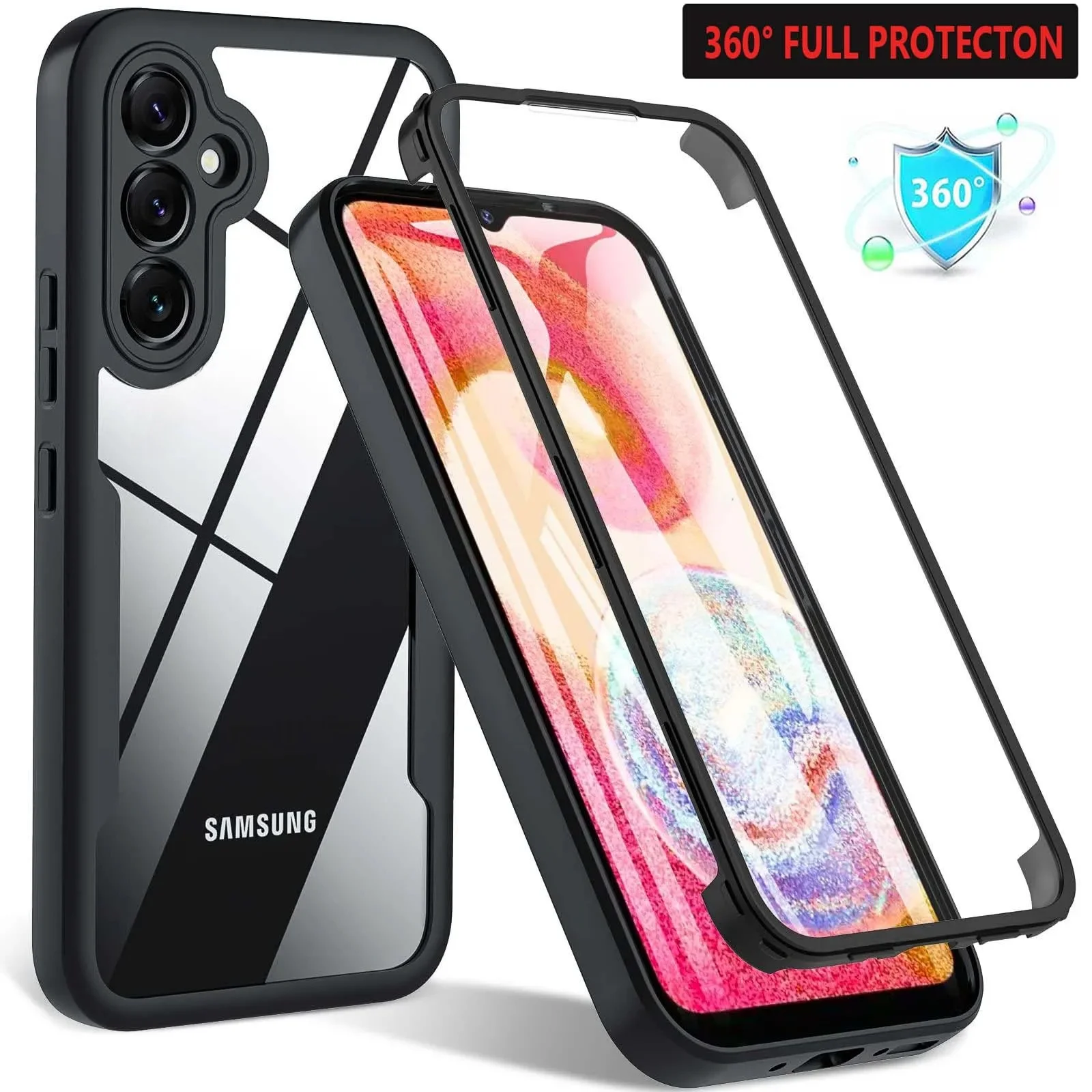 Clear 360-Degree Full Body Screen Protector Case - Transparent Cover