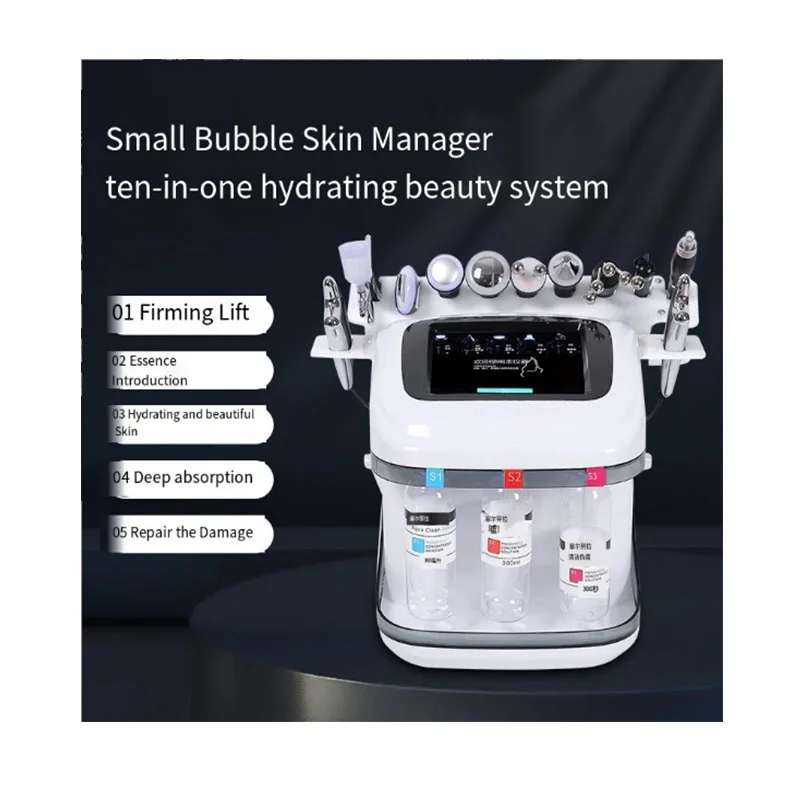 

Portable Blackpeal 10 in 1 Hydrogen Oxygen Skin Care Facial Machines Commercial Ultrasound Rejuvenation Beauty Equipment