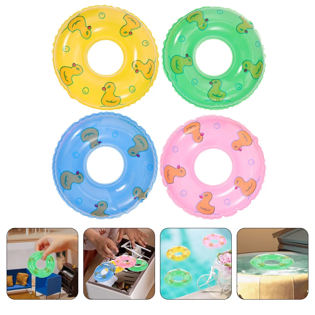 

20 Pcs Inflatable Swimming Ring Child Playsets Photo Props Accessories Childrens Toys Ornaments Pp Cartoon Rings Miniature Kids