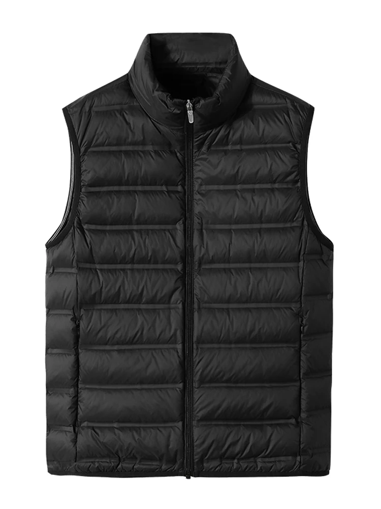 90% White Duck Down Padded Winter Ultra-Light Vest Men Sleeveless Jacket Slim Puffer Waistcoat Warm Gilet Coats Plus Size 8XL men down vests
