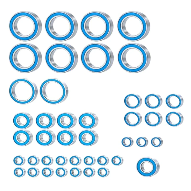 A12E-43PCS Rubber Sealed Ball Bearing Kit For 1/7 UDR RC Car Upgrades Parts Accessories