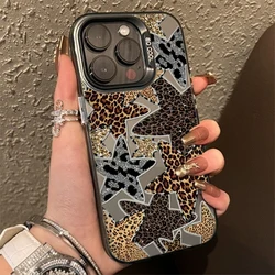 Cool Black Leopard Print Star Matte Phone Case for Oppo F31 Pro 5G (CYB - 335CY64104A1)