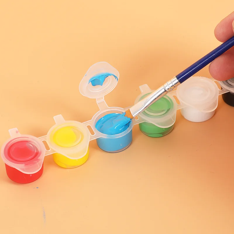 6/8/12 Colored Acrylic Paint Children's Safe Drawing Pigment Kindergarten DIY Art Graffiti Paint Set for Oil Set