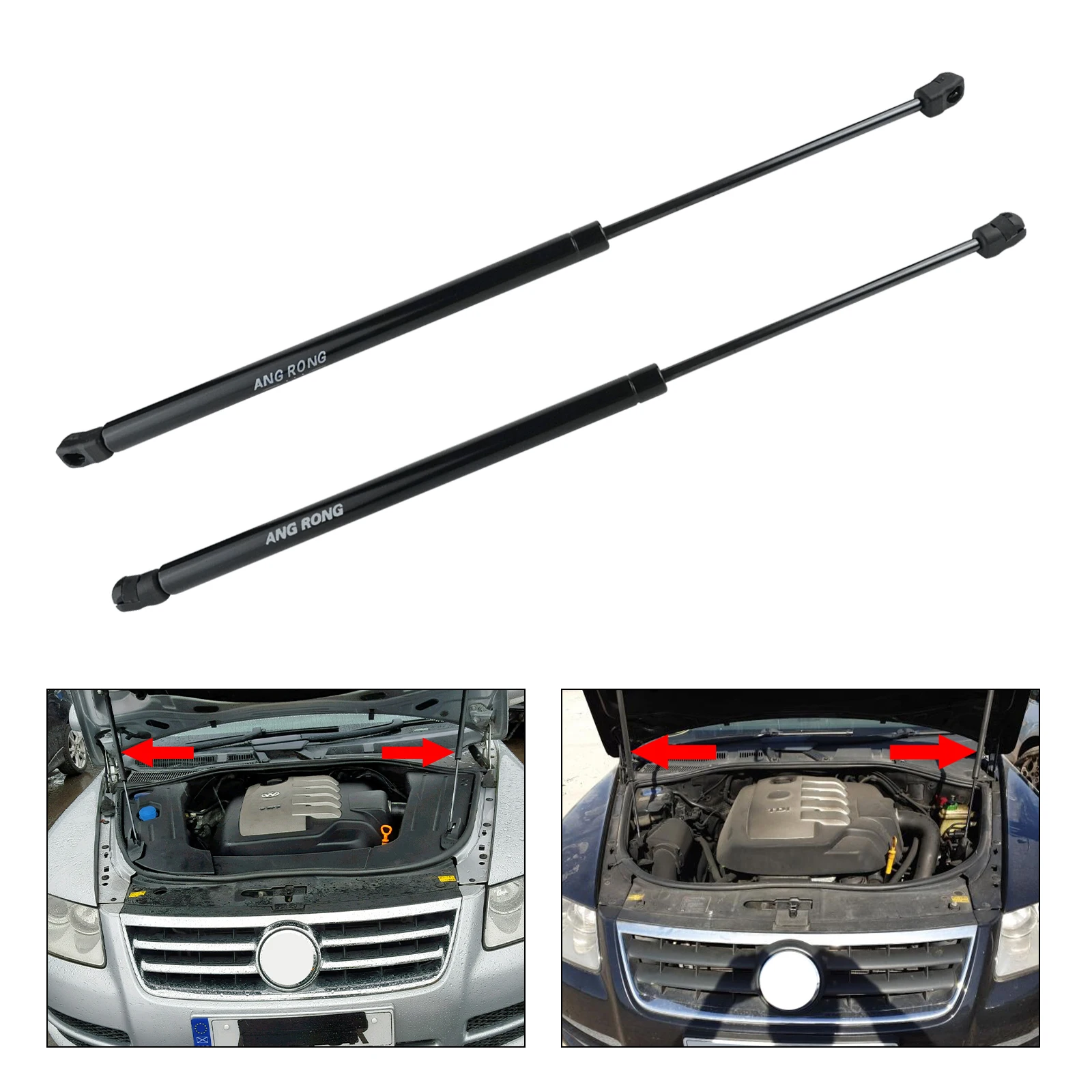 2x Front Bonnet Hood Gas Struts Spring Lifter 7L6823359B For VW Touareg 7L 04-10 Boot Gas Struts