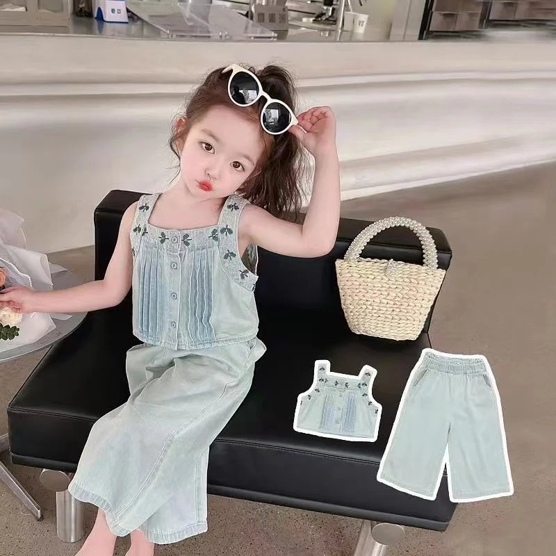Toddler 2-Piece Zipper Denim Cool Set