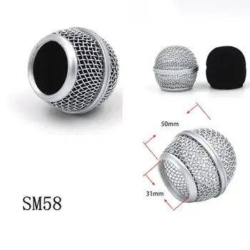 핸드헬드 마이크 교체 헤드 스틸 메쉬 그릴, 58A SM58 87A 용, 메쉬 헤드 액세서리