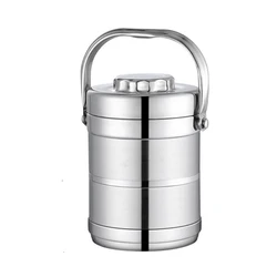 Deluxe Stainless Steel Insulated Lunch Box - 1400ML Durable Food Container (True color)