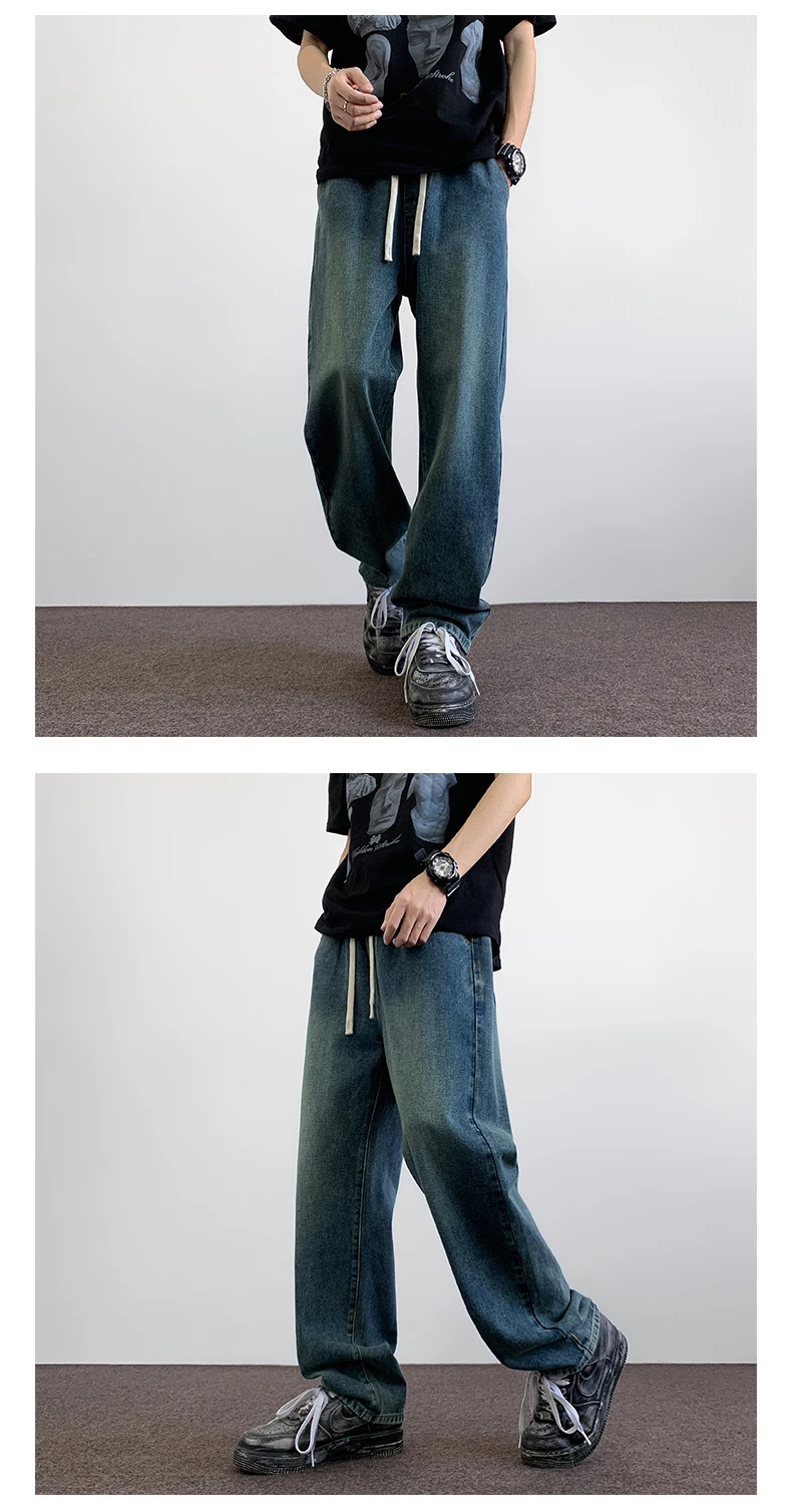 Description Picture 5 of itemNew Autumn Men Jeans Pants Streetwear Denim Jogger Harem Trousers M-3XL