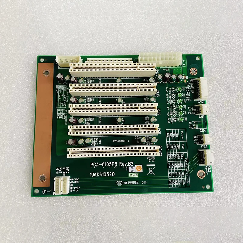 PCA-6105P5 REV.B2 19AK610520 For Advantech Industrial Control Baseboard 5PCI slot supports AT and ATX 4 PCA-6105P5 REV.B2 19AK610520 For Advantech Industrial Control Baseboard 5PCI slot supports AT and ATX - Image 2