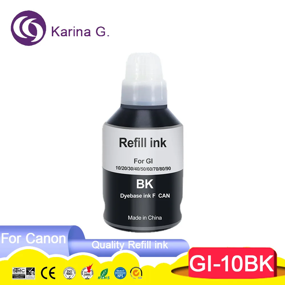 GI-10 GI10 GI 10 Premium Color Compatible Bulk Bottle Water Based Refill Tintas