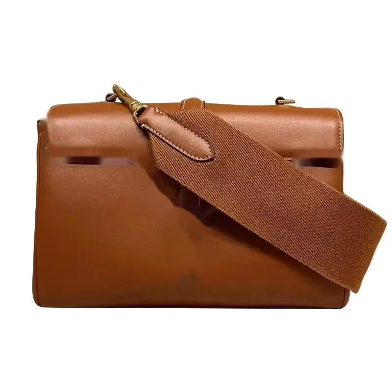 LuxuryStrapSaddleBagShoulderMessengerBagCanvasFabricStrap