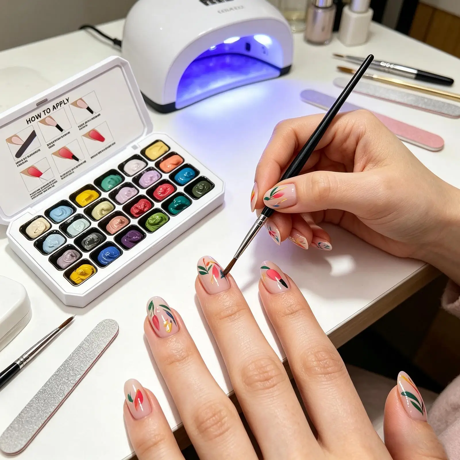 Gel per unghie Pat Painting, 24 colori, semipermanente, rimovibile con immersione, UV LED, per manicure fai da te, utilizzato per sfumature, stamping e decorazioni. - immagine 6