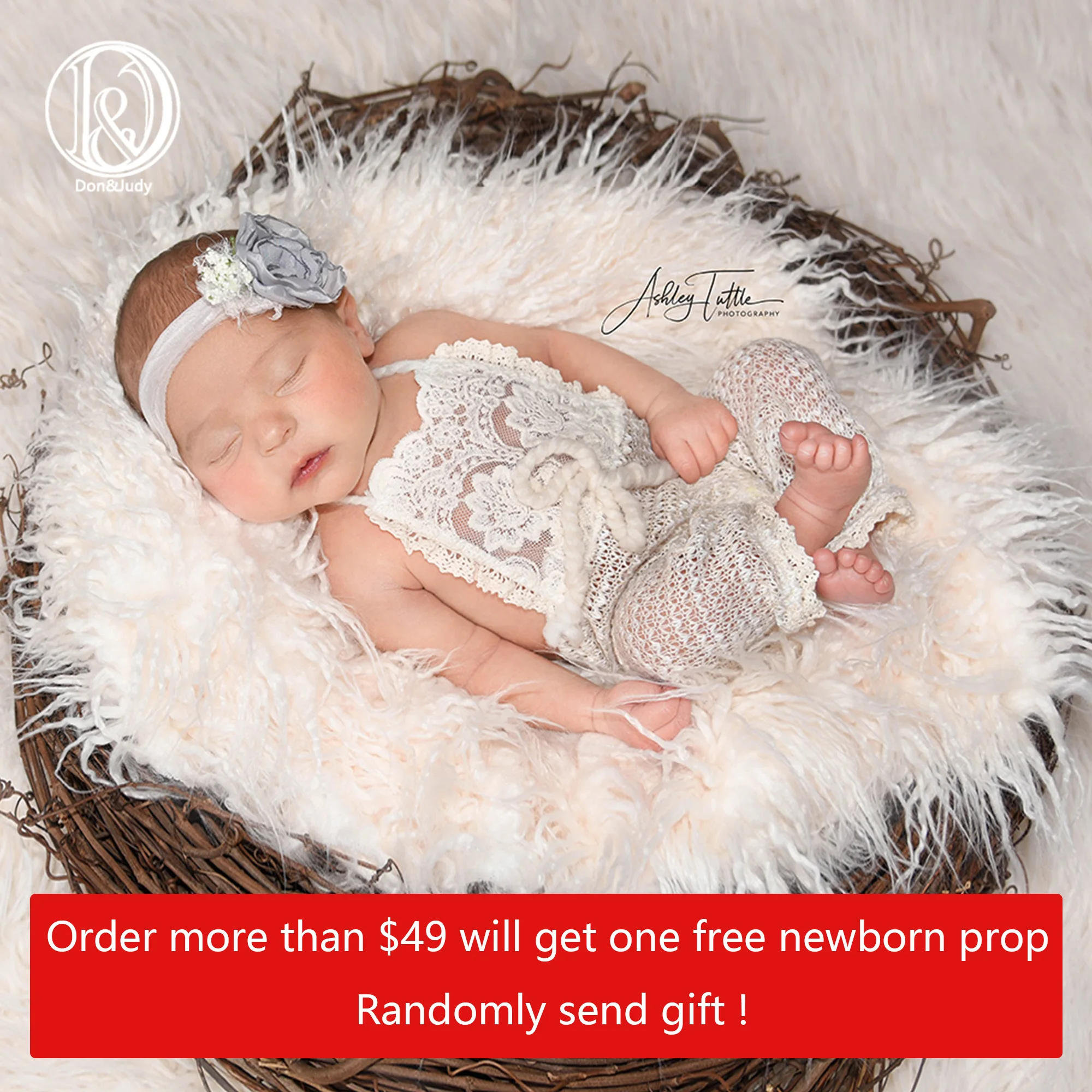 Don&Judy Newborn Baby Soft Faux Fur Photograph Prop 60cm Blanket Infant Background Backdrop Rug Photo Prop Accessories 2023 yeele baby shower photo backdrop banner party decor newborn cartoon sea boat animals background photophone for photo studio prop