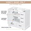 36" Bathroom Vanity Without Sink, Cabinet Base Only, Six Drawers, Multi-Functional Drawer Divider, Adjustable Shelf, White 3
