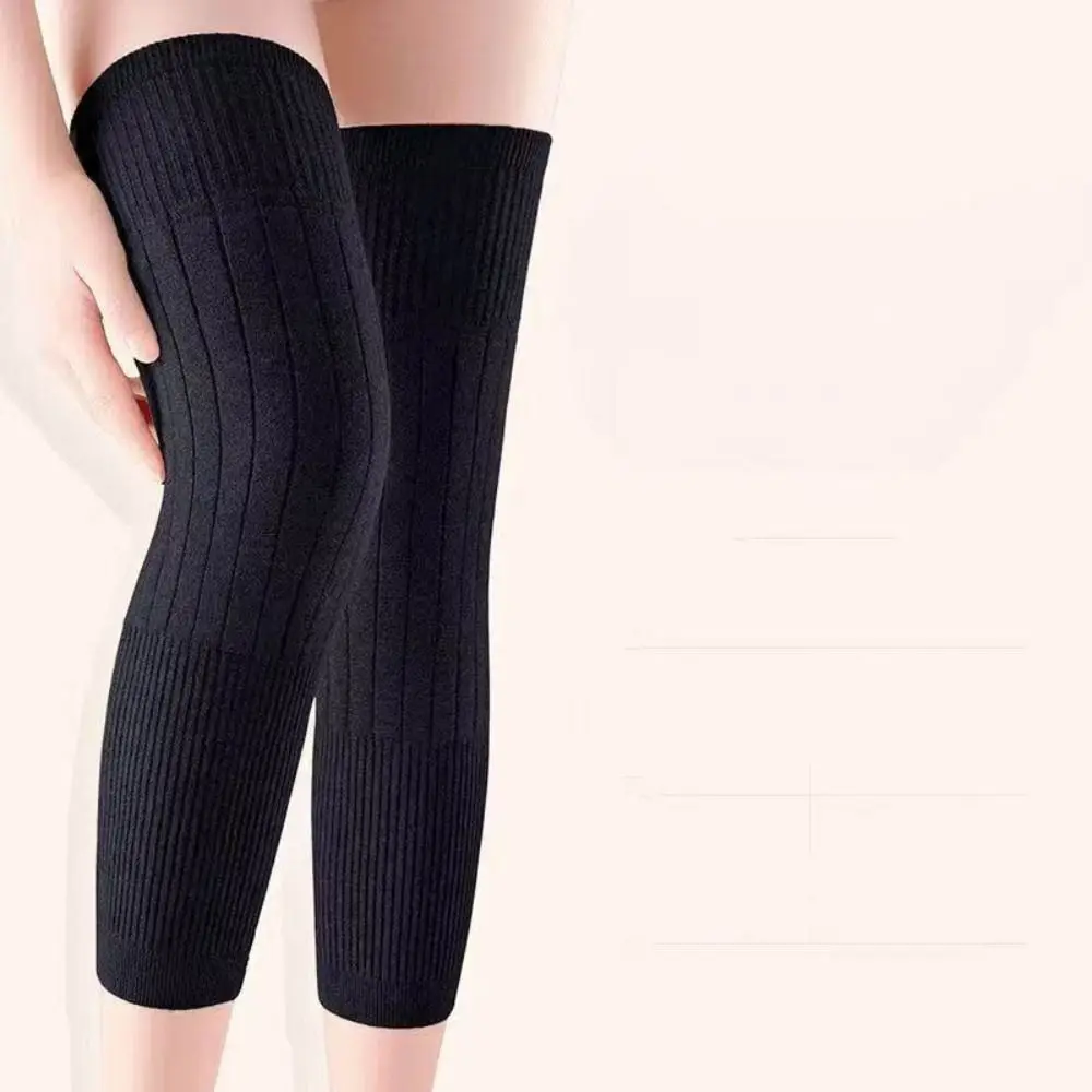 고품질 캐시미어 울 무릎 보호대 패드 프로텍터 블랙/그레이 레그 워머 무릎 보호대 무릎 워머
