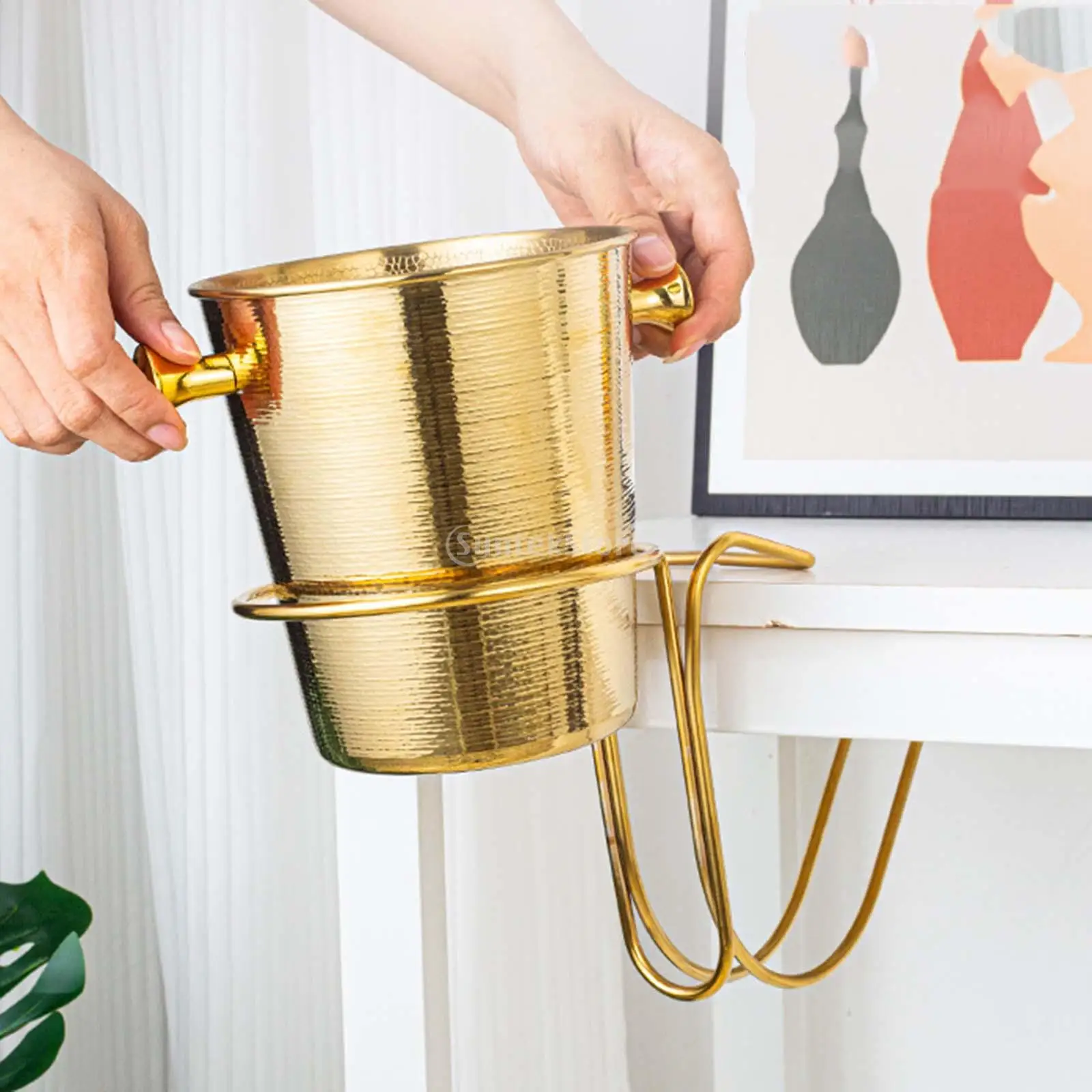 Desktop Ice Bucket Stand Cooler Stand Beerbarrel Rack Wine Bucket for Outdoor Cocktail Parties Cooking Household Travel wine beer cooler