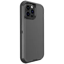 Luxury 3 - in - 1 Shockproof Armor Case with Soft Bumpers and Protective Hard Cover for iPhone 6 6 S 7 8 (Black)