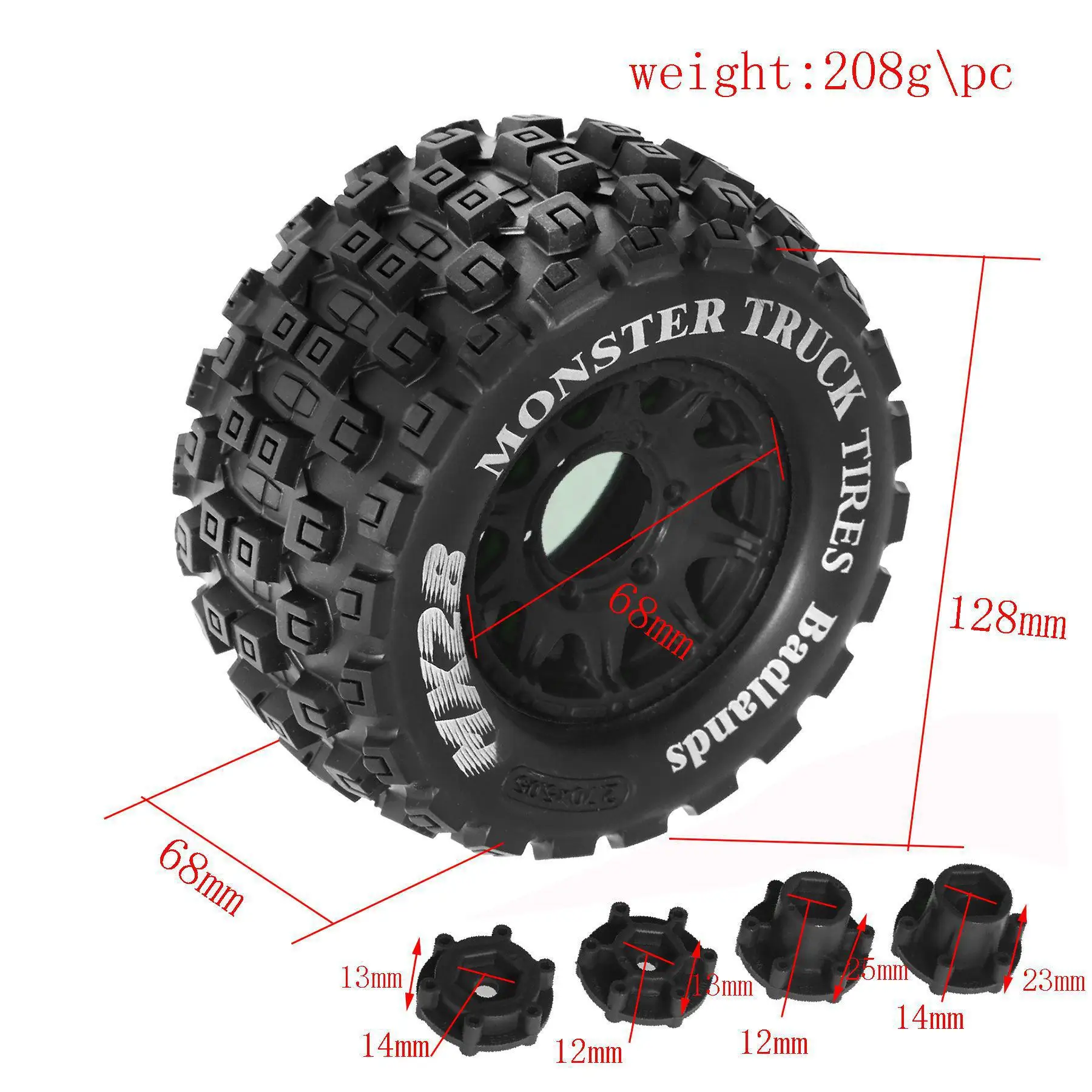 モンスター ホイール タイヤ 23mm 4個 モンスター ホイール タイヤ 23mm 4個