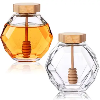 Hexagonal Honey Jar Set 1