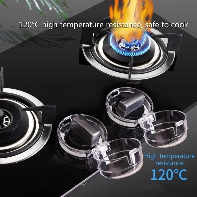 Stove Protector Cover Gas Stove Switches Guard Child Safety Natural Gas Cooker Button Cover Dirtproof Cap Knob Switches Control Protectors A2UB