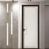 Popular Design Economical Wooden Door Design Apartment Home Interior Wood Composite WPC Door Waterproof WPC Room Wooden Door 3