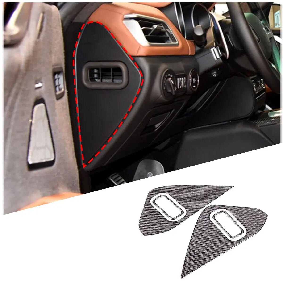 

Soft Carbon Fibre Car Inner Door Frame Anti-collision Cushion Trim Panel Sticker Accessorie For Maserati Ghibli III (M157) 13-22