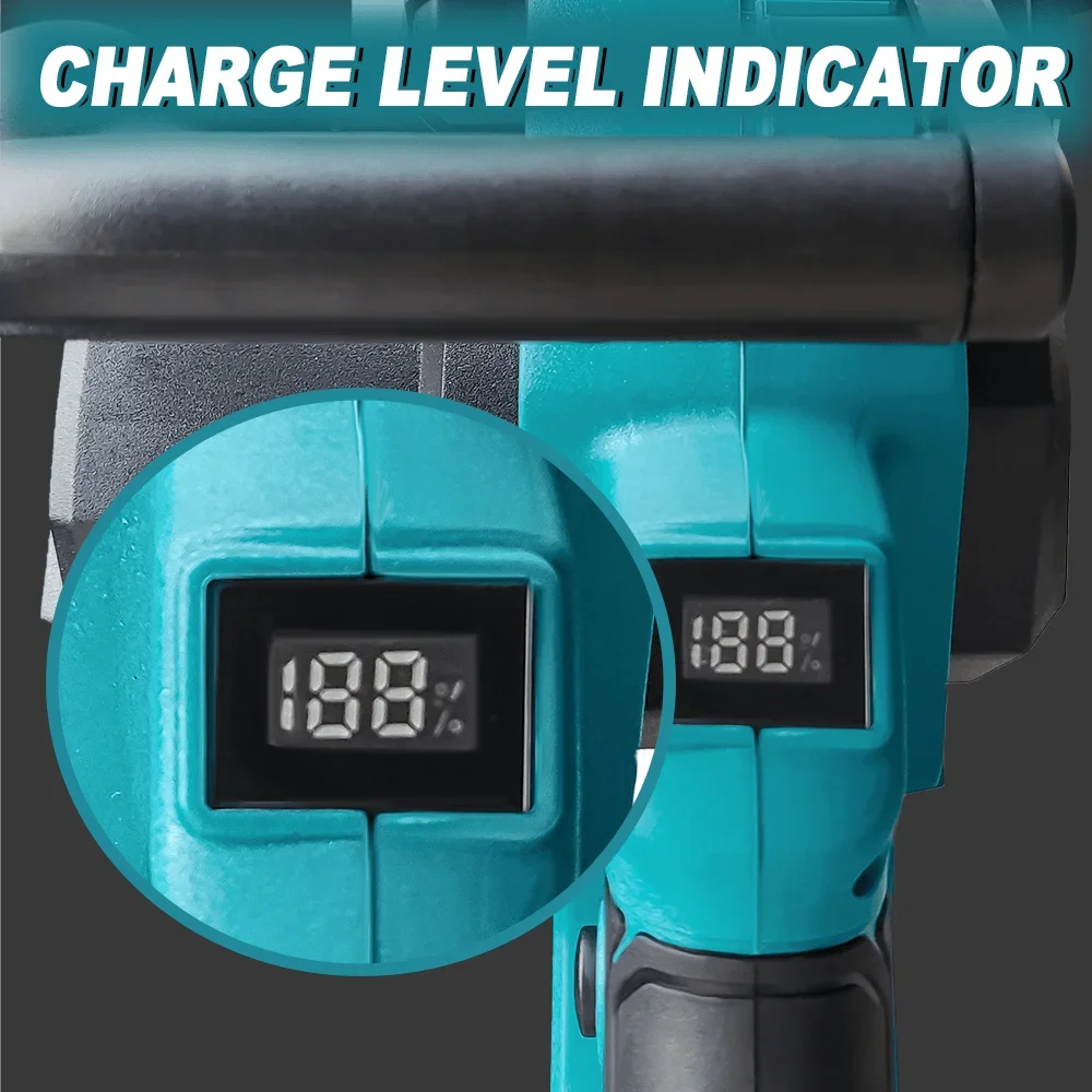 12 Inch Brushless Electric Chainsaw LED Display Cordless Saw Wood Logging Cutting Power Tools For Makita 18V Battery(No Battery) 4